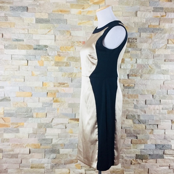 THE LIMITED Colorblock Metallic Sleeveless Sheath Dress 4 Small Career Work - Picture 4 of 5